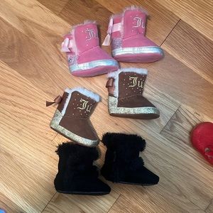 Baby Girl Infant Size 1 0-6 Months Winter Boots Shoes